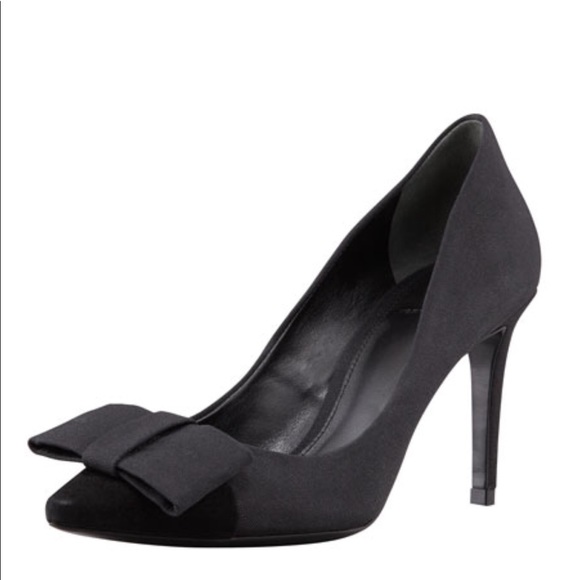 Tory Burch Shoes - Tory Burch Aria Grossgrain Ribbon Bow Pump Black